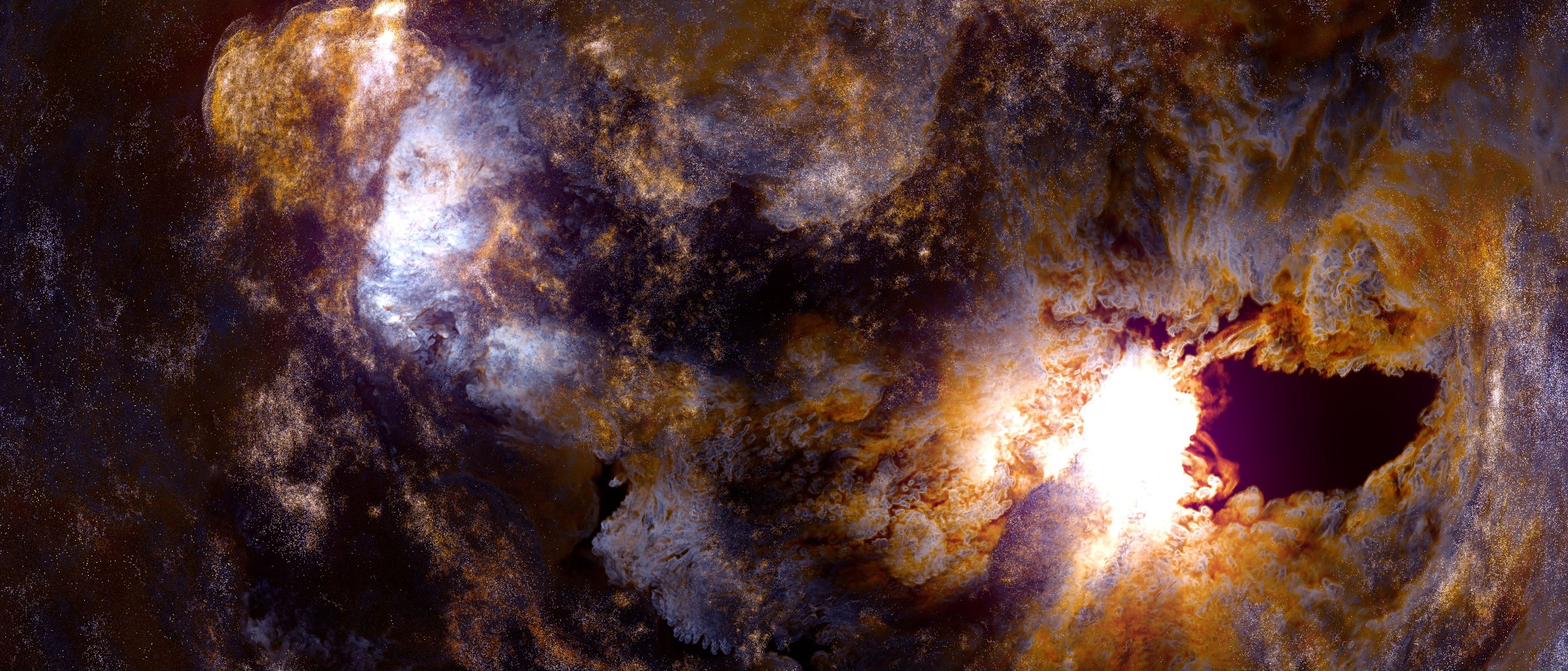 Infinite Space — cosmic explosion, radial nebula structure